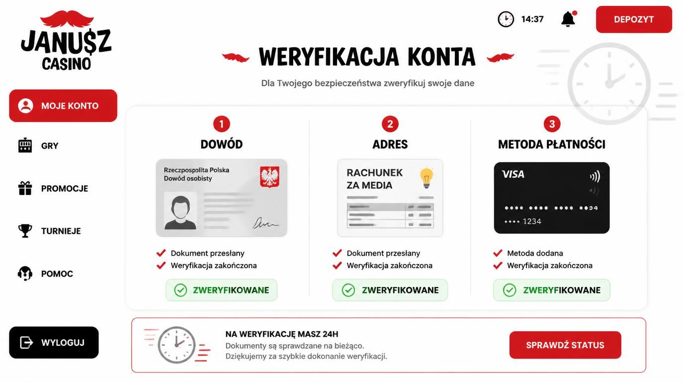 Dokumenty wymagane do weryfikacji konta oraz wizualizacja czasu oczekiwania
